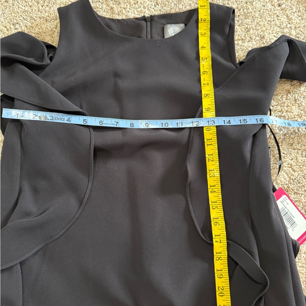 Vince Camuto NWT little black dress with ruffles in size 8 - Picture 12 of 15
